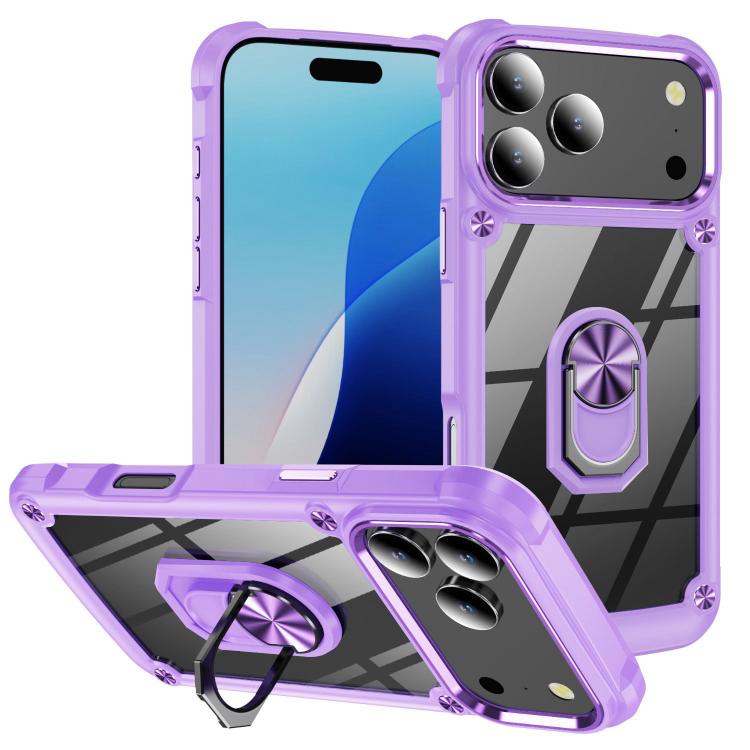 TPU + PC Lens Protection Phone Case with Ring Holder, For iPhone 18 Pro, For iPhone 18 Pro Max, For iPhone 17 Pro