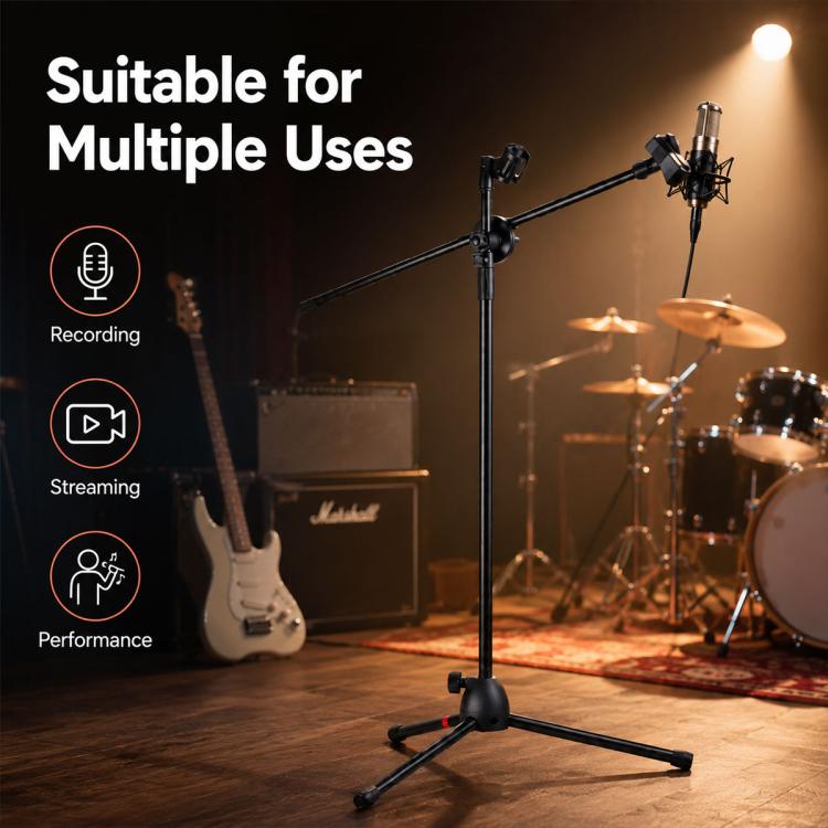 NB-107 Professional Dual Microphone Tripod Floor Stand, NB-107 Dual Microphone Floor Tripod Stand