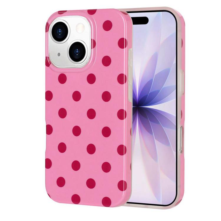 Full Coverage IMD Printed Retro Large Dots Pattern TPU Phone Case, For iPhone 14 Pro Max, For iPhone 13 Pro Max