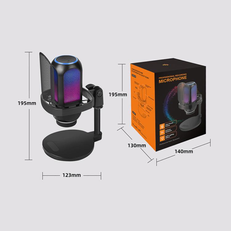 APK001 AI Noise Reduction USB Condenser Cantilever Microphone