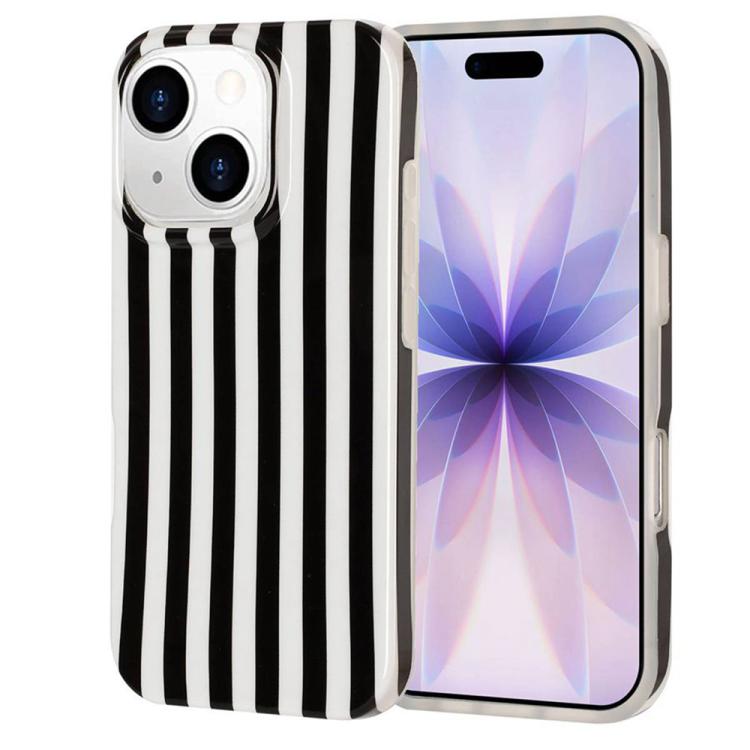 Full Coverage IMD Printed Vertical Stripes TPU Phone Case, For iPhone 14 Pro Max, For iPhone 13 Pro Max