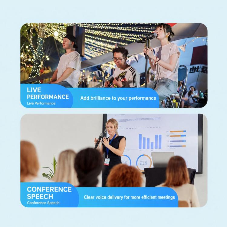 E5 1 to 2 Handheld UHF Wireless Microphone