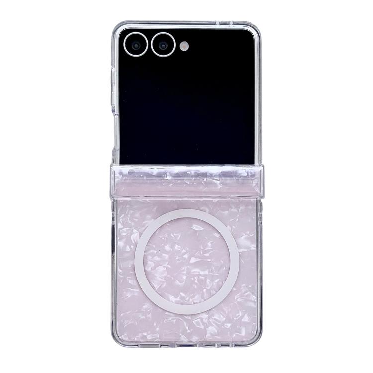 Pearlescent Shell Texture Magnetic Three Parts Phone Case, For Galaxy Z Flip8 5G