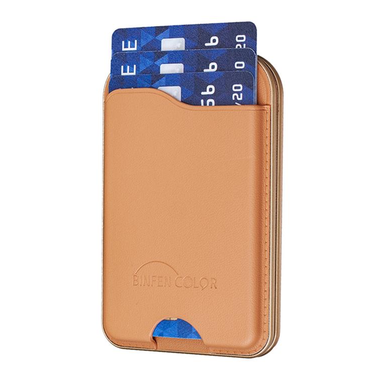 BFK47 Metal Hinge Mirror Magnetic Leather Card Bag with Stand Function