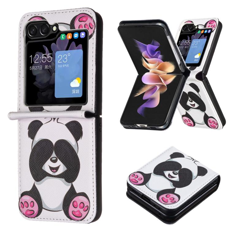 Colored Drawing Leather Phone Case, For Galaxy Z Flip8 5G
