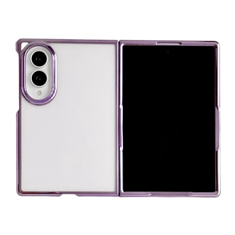 Electroplating Frame PC Transparent Phone Case, For Galaxy Z Fold8 5G
