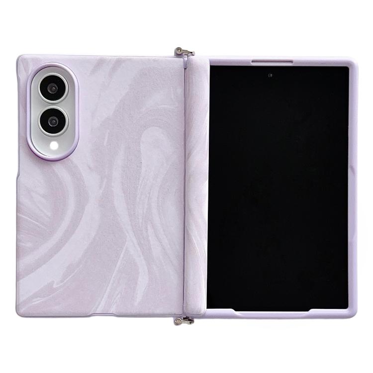 Side Clamp Magnetic Central Axis Wave Texture Phone Case, For Galaxy Z Fold8 5G