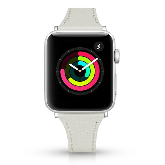 Leather Replacement Strap Watchband with Steel Button, For Apple Watch Series 7 41mm / & 6 & SE & 5 & 4 40mm, For Apple Watch Series 7 45mm / & 6 & SE & 5 & 4 44mm