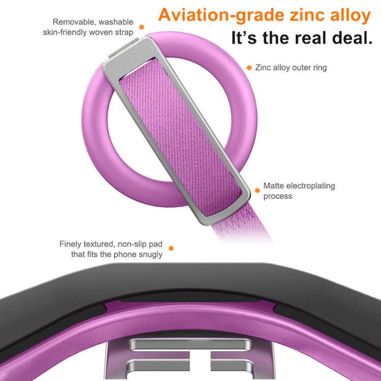 Woven Strap Ring Buckle Rotatable Magnetic Phone Holder