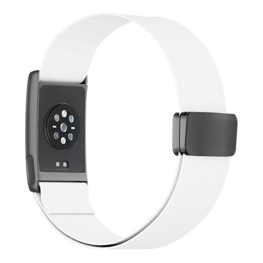 Metal Frame Magnetic Clasp Inner Twill Nylon Arm Band, For Amazfit Helio Strap
