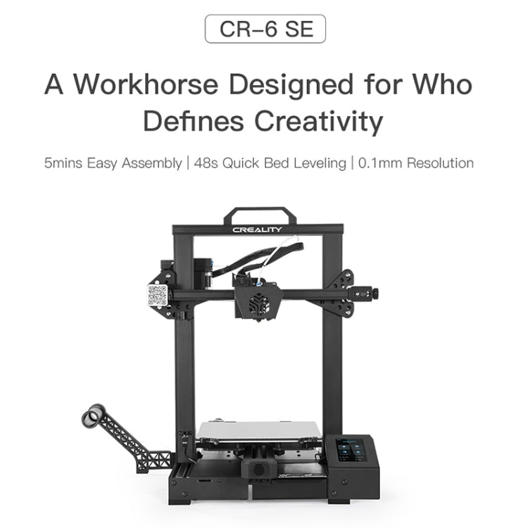 CREALITY CR-6 SE 350W Intelligent Leveling-free DIY 3D Printer, Print Size : 23.5 x 23.5 x 25cm, EU Plug, CR-6 SE