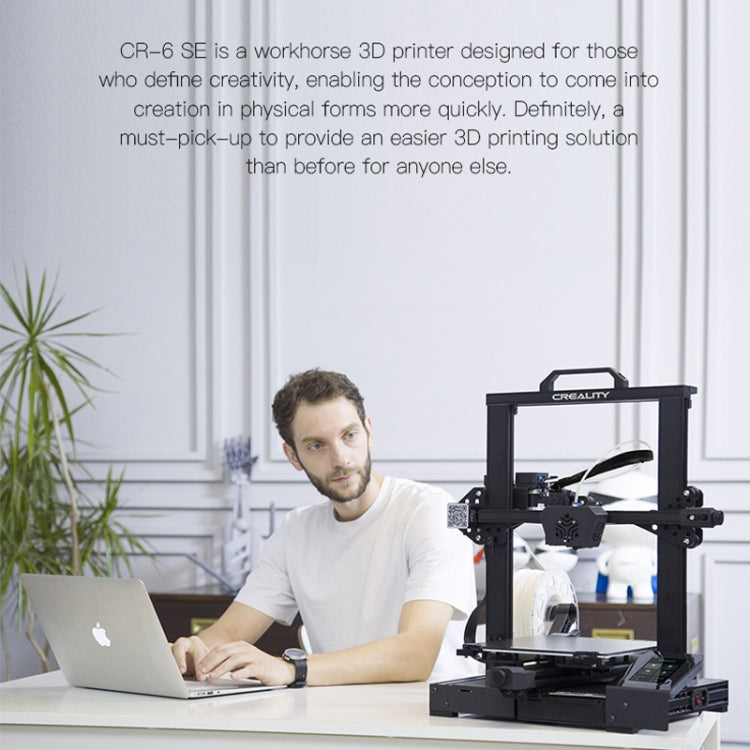 CREALITY CR-6 SE 350W Intelligent Leveling-free DIY 3D Printer, Print Size : 23.5 x 23.5 x 25cm, EU Plug, CR-6 SE