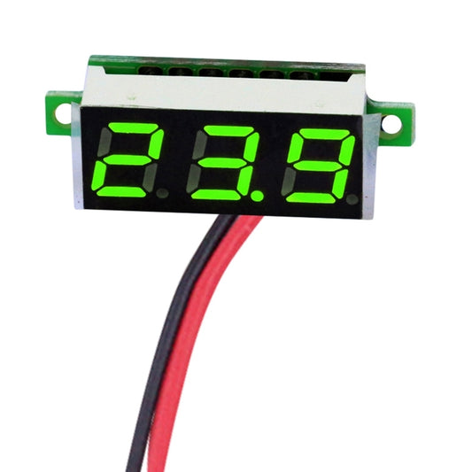 10 Stück 0,28 Zoll 2-Draht Einstellbares Digitales Voltmeter, Farblichtanzeige, Messspannung: DC 2,5-30V