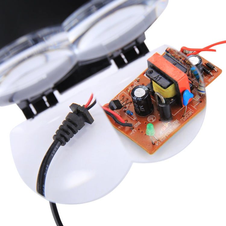 Multi-function Adjustable Maintenance Dentistry Reading Head Magnifier with 2 LED Light & 4 Lenses (1.7X, 2X, 2.5X, 4X), 5 Lens 1.0X-3.5X (Black)