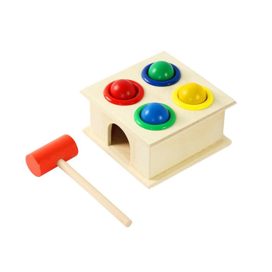 Table de percussion pour bébé, jouet intellectuel d'éveil, taille : 12*12*10cm, couleur bois