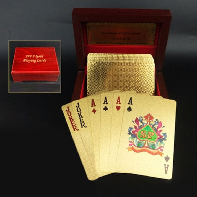 Kreative Frosted Back Texture Plastikspielkarten im Stil von Vegas nach Macau Texas Poker mit Holzkassette, Holzkassette mit Dollar-Motiv, Holzkassette mit Gittermuster