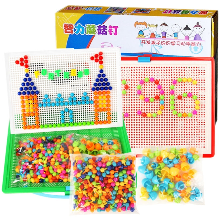 296 en 1 / Ensemble de jouets créatifs de bricolage éducatifs pour la petite enfance avec puzzle en forme de champignon, 296 en 1 / Vert