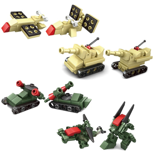 8 en 1 KAZI Field Forces Enfants DIY Éveil Blocs de construction assemblés Jouet Éducatif Intelligent, GPT6074A, GPT6074B