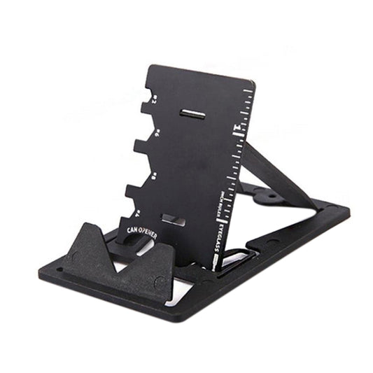 Multi-function Folding Stainless Steel Tool Card Bottle Opener Phone Holder
