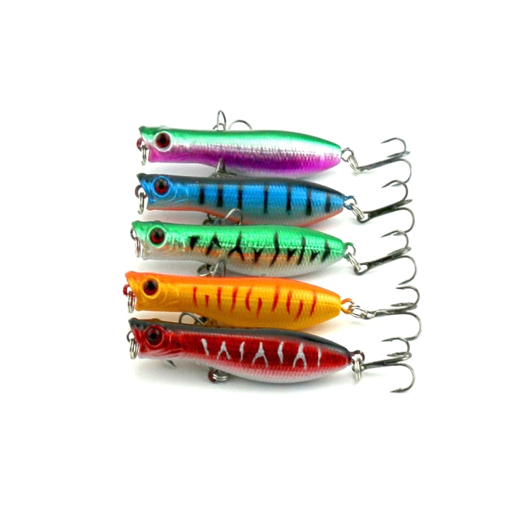 HENGJIA Leurre de Pêche Artificiel Popper Appât de Pêche Bionique avec Hameçons, Longueur: 6 cm, Livraison de Couleur Aléatoire, Longueur: 6 cm