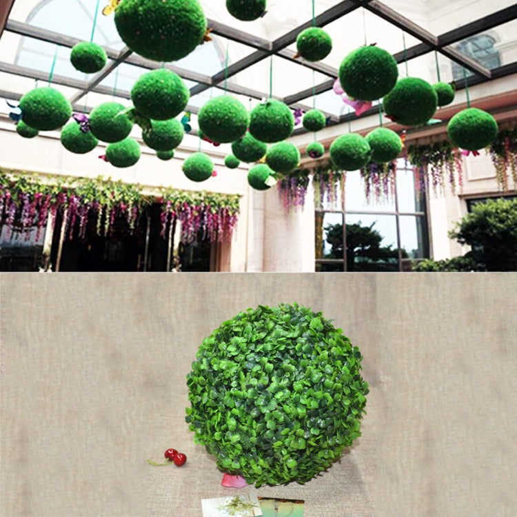 artificial hanging plant balls Artificial Aglaia Odorata Plant Ball Topiary Wedding Event Home Outdoor Decoration Hanging Ornament, Diameter: 6.7 inch