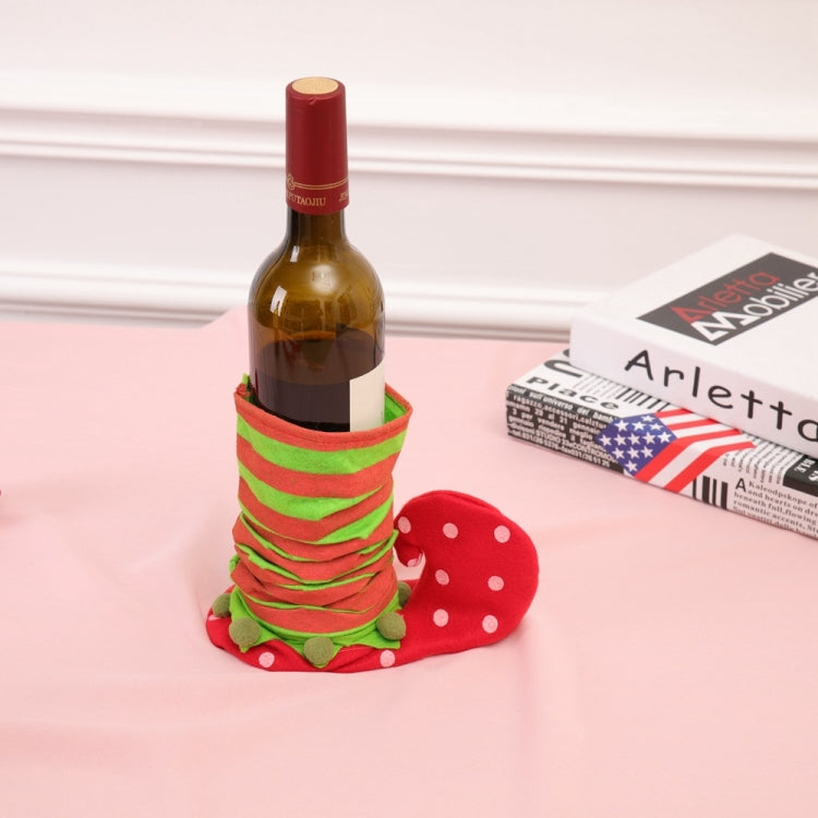 Dot Pattern Sock Christmas Dinner Table Decoration Candy Bag