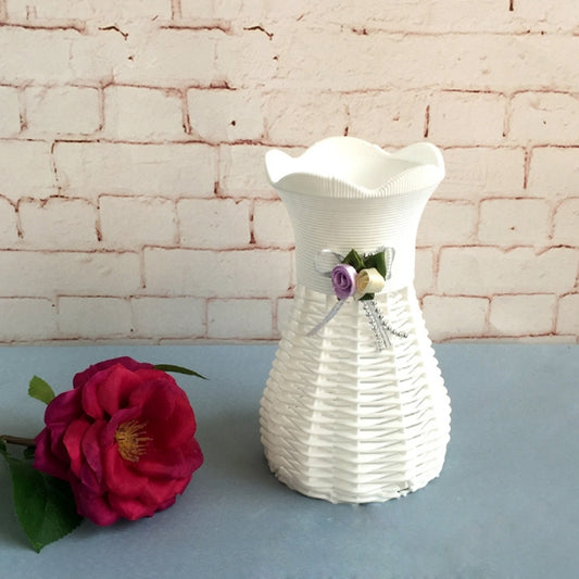 Plastic Flower Pots Medium Size Flower Pots Fashion Balcony Garden Plant Planter Home Decoration, Ribbon Random Color Delivery