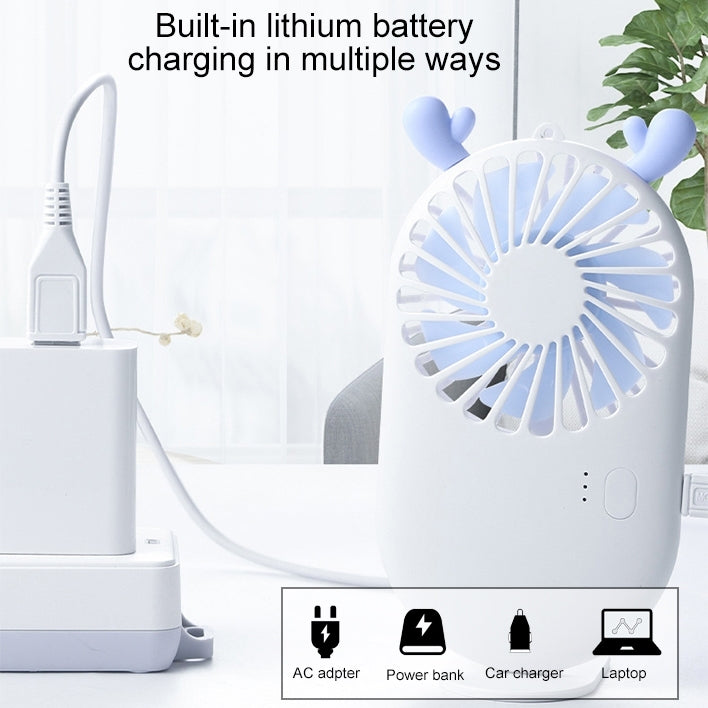 Tragbarer Mini-Taschenventilator mit USB-Ladefunktion und 3-Stufen-Regelung