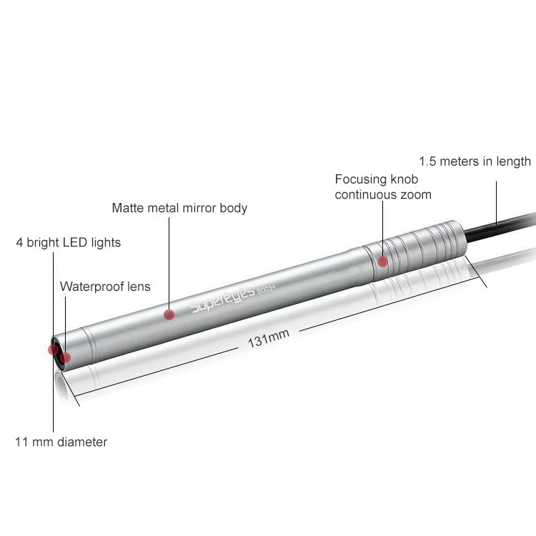 Supereyes B003+ Digital Electronic Vaginal Cervical Endoscope Private Inspection Instrument Self-inspection Mirror, B003+