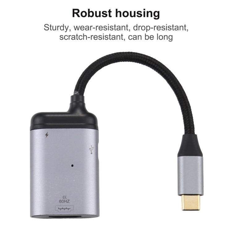 4K 60Hz USB-C / Type-C to HDMI + PD Data Sync Adapter Cable, Type-C to HDMI