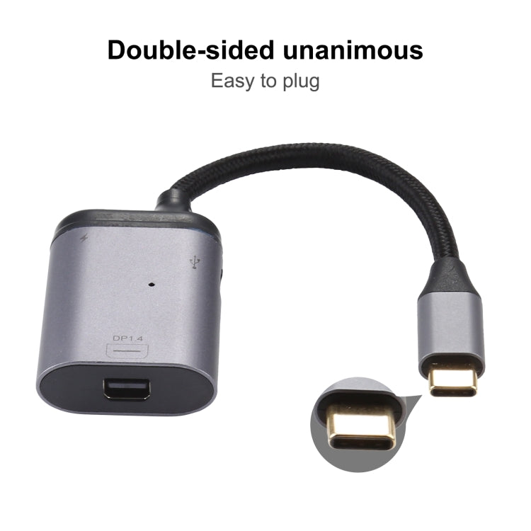 4K USB-C / Type-C to Mini DisplayPort 1.4 + PD Data Sync Adapter Cable, Type-C to Mini DP