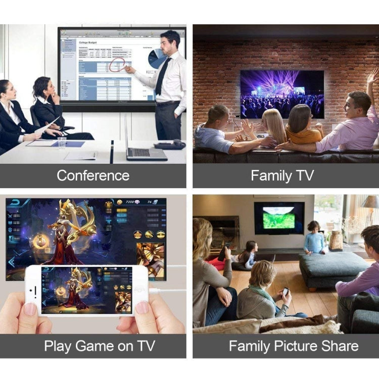 E-Gin-LTH-002 8 Pin Digital AV to HDMI Adapter + USB Charging Port for 1080P HD TV Display Screen Device