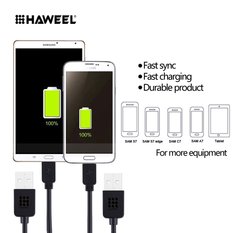 HAWEEL 3m High Speed Micro USB to USB Data Sync Charging Cable For Samsung, Xiaomi, Huawei, LG, HTC, The Devices with Micro USB Port