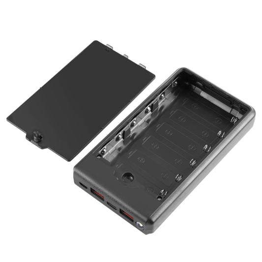 HAWEEL DIY 6 x 18650 Battery 24W Fast Charge Power Bank Box Case with Display, Not Include Battery, 6 x 18650 Battery
