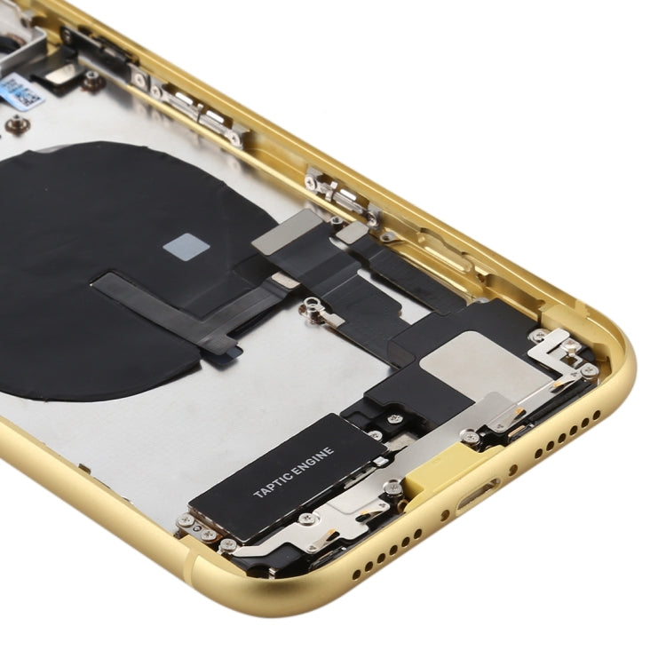 Battery Back Cover Assembly (with Side Keys & Power Button + Volume Button Flex Cable & Wireless Charging Module & Motor & Charging Port & Speaker Ringer Buzzer & Card Tray & Camera Lens Cover) for iPhone 11, For iPhone 11, For iPhone 11(Assembly)