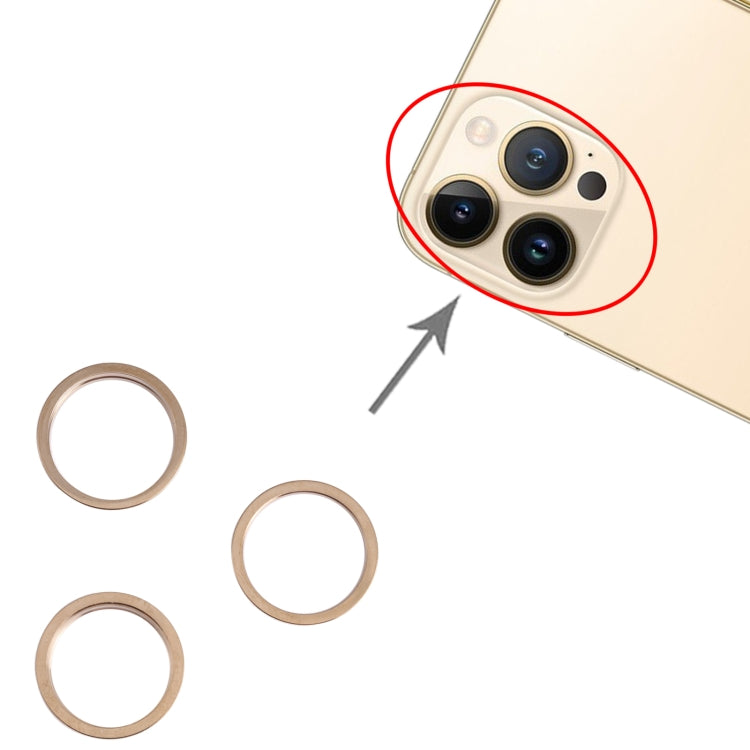 3 PCS Rear Camera Glass Lens Metal Outside Protector Hoop Ring for iPhone 13 Pro Max