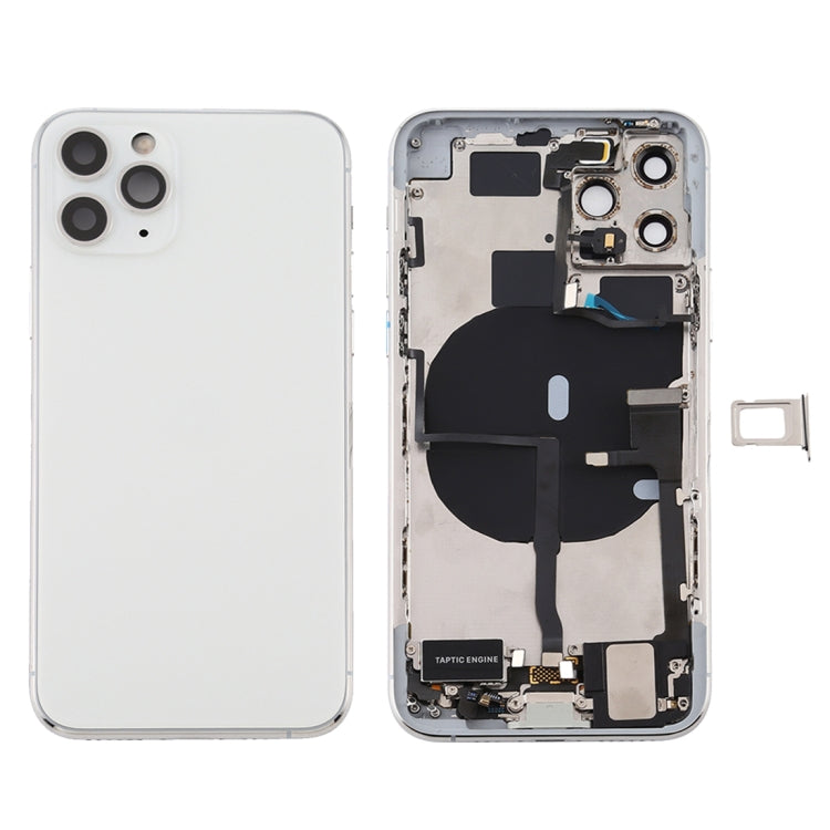 Battery Back Cover Assembly (with Side Keys & Power Button + Volume Button Flex Cable & Wireless Charging Module & Motor & Charging Port & Speaker Ringer Buzzer & Card Tray & Camera Lens Cover) for iPhone 11 Pro Max, For iPhone 11 Pro Max��������������...