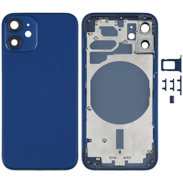Back Housing Cover with SIM Card Tray & Side Keys & Camera Lens for iPhone 12 mini(Green), For iPhone 12 mini, For iPhone 12 mini(Purple)