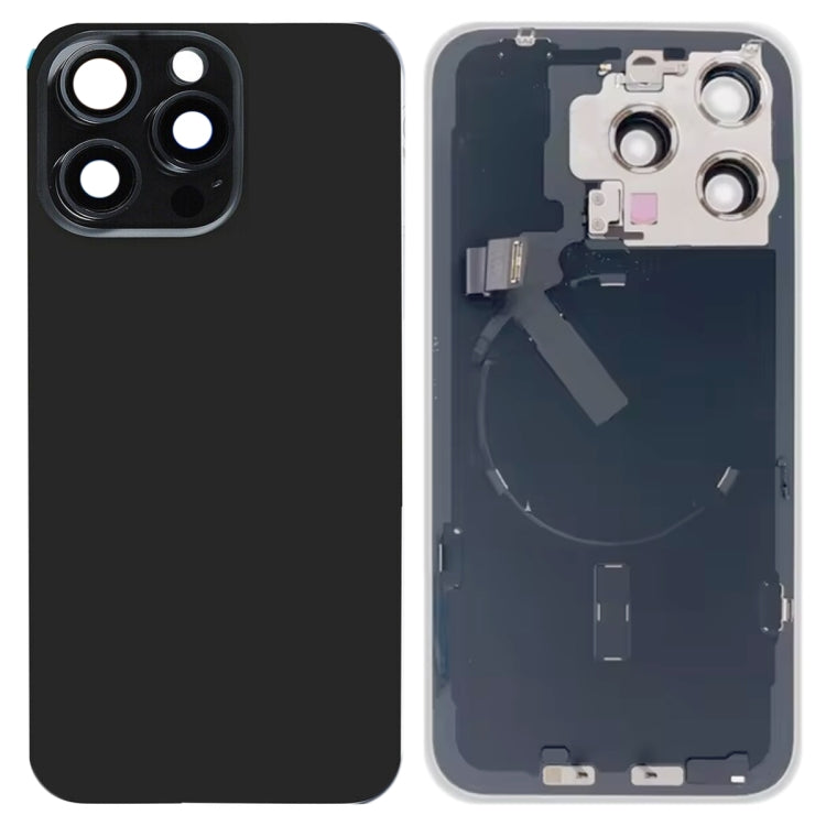 For iPhone 15 Pro Max Glass Battery Back Cover with Flash Bracket + Wireless Charging Module, For iPhone 15 Pro Max