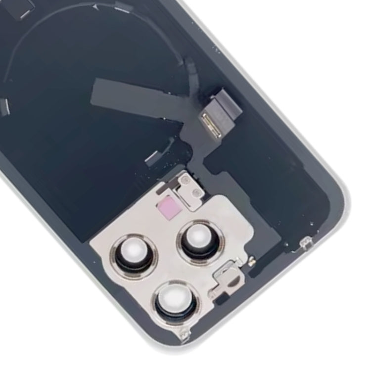 For iPhone 15 Pro Max Glass Battery Back Cover with Flash Bracket + Wireless Charging Module, For iPhone 15 Pro Max