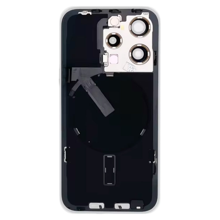 For iPhone 15 Pro Glass Battery Back Cover with Flash Bracket + Wireless Charging Module, For iPhone 15 Pro