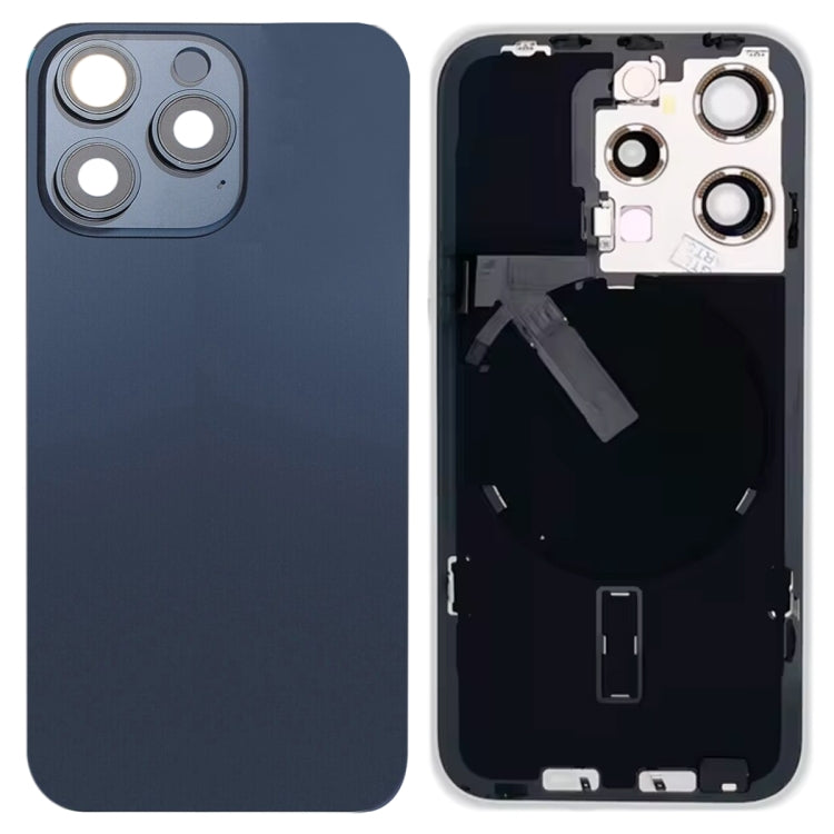 For iPhone 15 Pro Glass Battery Back Cover with Flash Bracket + Wireless Charging Module, For iPhone 15 Pro