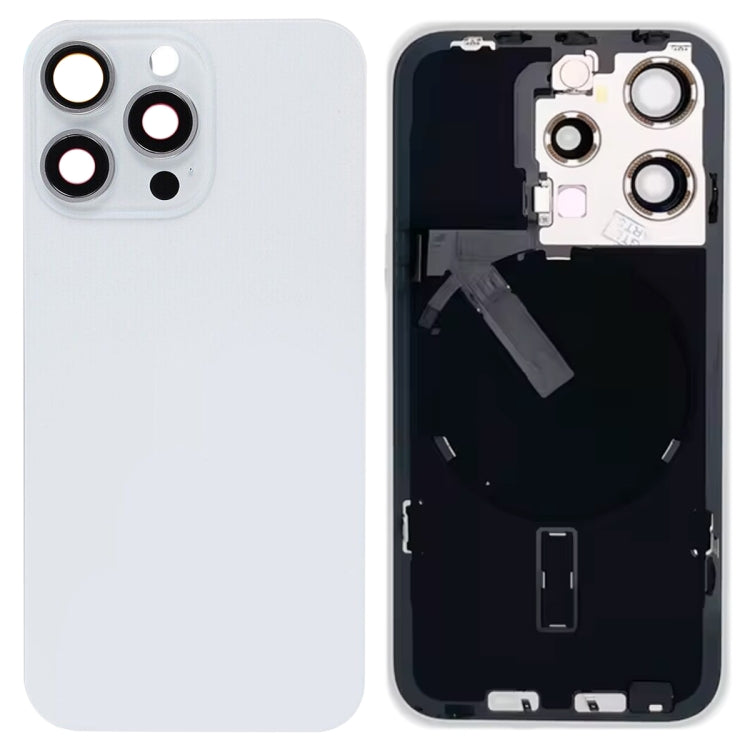 For iPhone 15 Pro Glass Battery Back Cover with Flash Bracket + Wireless Charging Module, For iPhone 15 Pro