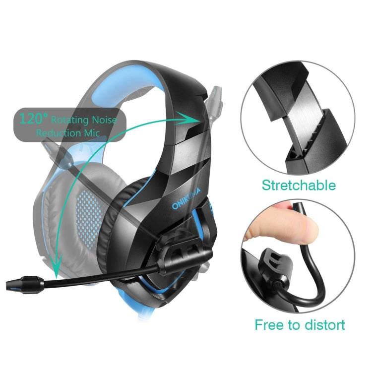 ONIKUMA K1-B Deep Bass Noise Canceling Camouflage Gaming Headphone with Microphone