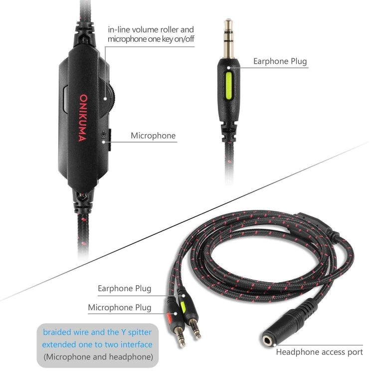 ONIKUMA K1-B Deep Bass Noise Canceling Camouflage Gaming Headphone with Microphone