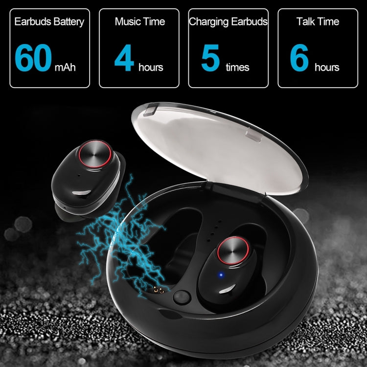 BTH-V5 DSP Noise Cancelling Earbuds Sports Wireless Bluetooth V5.0 Headset with Charging Case, Compatible with iPhone and Android