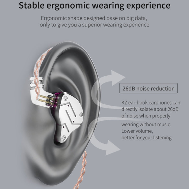 KZ ZSN Circle Iron Moving Iron Quad-core Wired Control In-ear Mega Bass HiFi Earphone with Microphone
