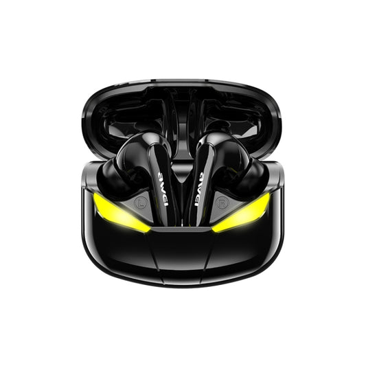 Casque de jeu sans fil Bluetooth V5.0 Awei T35, double mode, étanche IPX5, avec étui de chargement