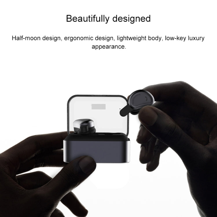 REMAX TWS-1 Half Moon Shaped Bluetooth 4.2 Wireless Bluetooth Earphone with Charging Box, TWS-1 Gold