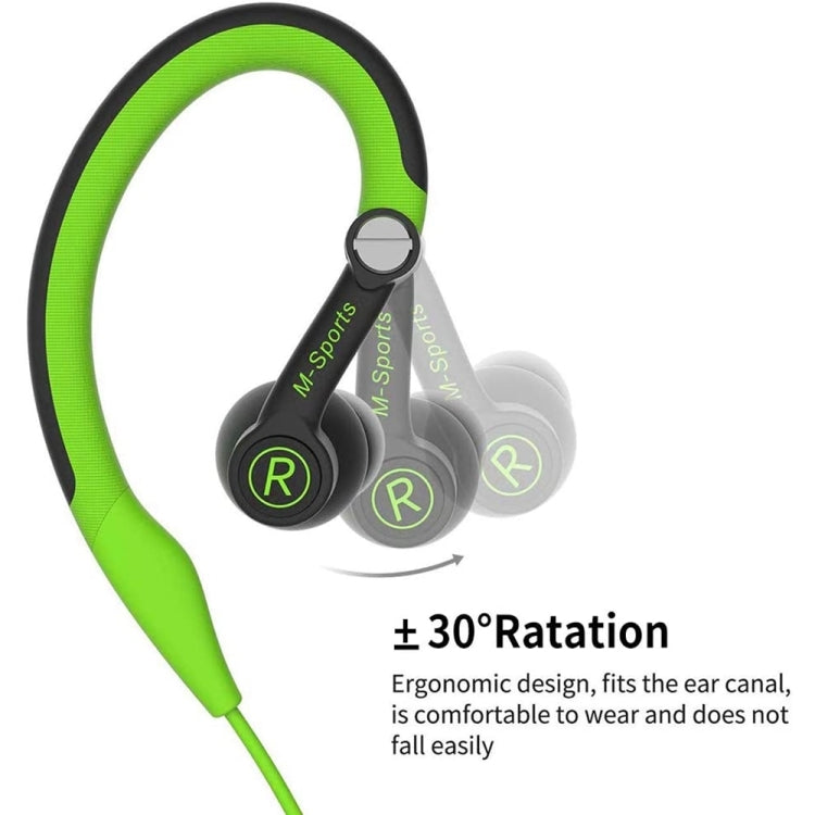 Mucro Type-C Plug In-Ear Sport Earhook Wired Stereo Headphones for Jogging Gym, Type-C